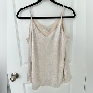 LOFT Metallic Strappy Cami
